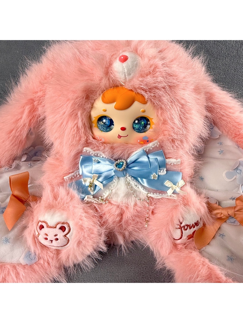 Samuel V2 800% Velvet Eared Fairy Trail - Pink Cloud Rabbit With Liquid Glitter!